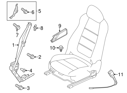 6 FRONT SEAT BELTS