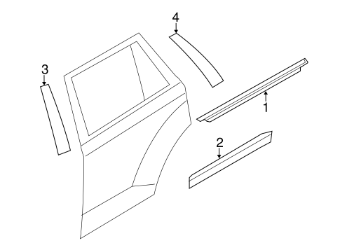 Edge EXTERIOR TRIM - REAR DOOR