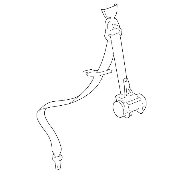 73570-48010-A0 Деталь BELT & RETRACTOR, LEFT
