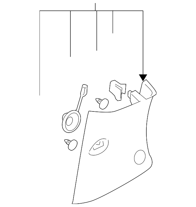 25789451 Деталь LOCK PILLAR TRIM, RIGHT