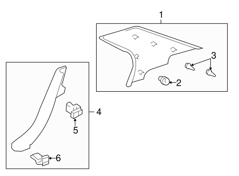 LS430 INTERIOR TRIM - QUARTER PANELS