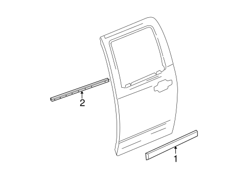 Colorado EXTERIOR TRIM - REAR DOOR