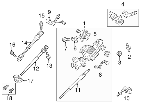 F-150 STEERING COLUMN ASSEMBLY