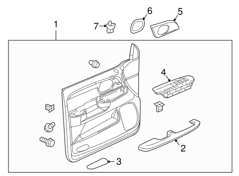 Ascender INTERIOR TRIM - FRONT DOOR