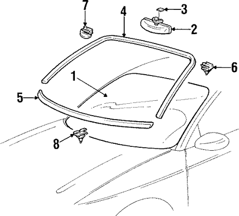 Catera GLASS - WINDSHIELD
