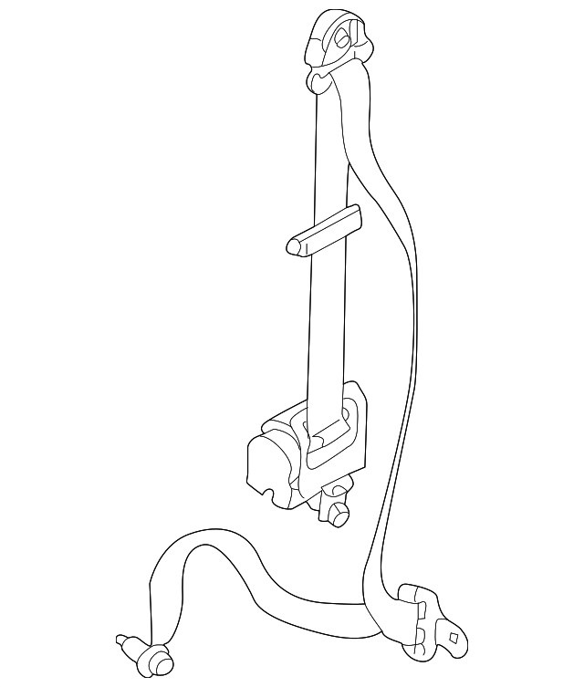 0K33W-57630B08 Деталь BELT & RETRACTOR, RIGHT