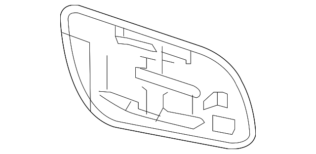 7632C390 Деталь MIRROR GLASS, RIGHT