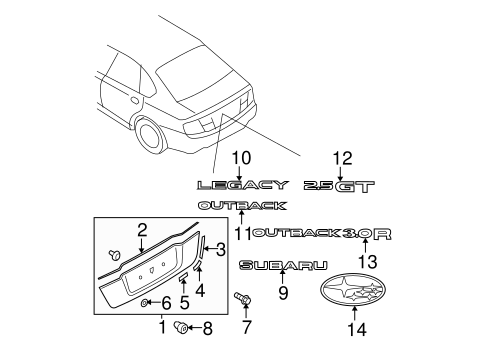 Outback EXTERIOR TRIM - TRUNK