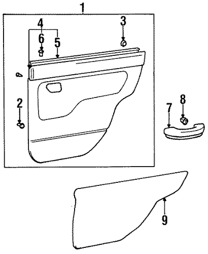 Accent INTERIOR TRIM - REAR DOOR