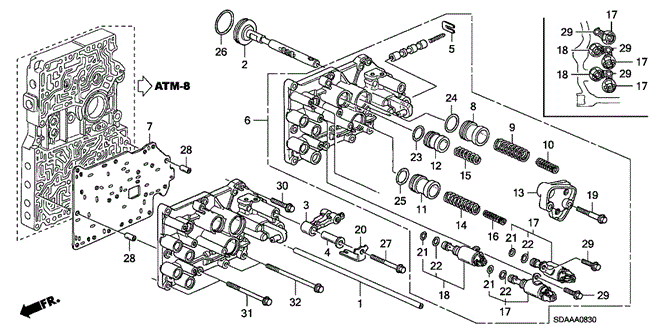 TRANSMISSION - AUTOMATIC/AT SERVO BODY (L4) for 2007 Honda ACCORD SEDAN #1
