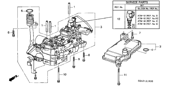 CIVIC SEDAN CVT VALVE BODY