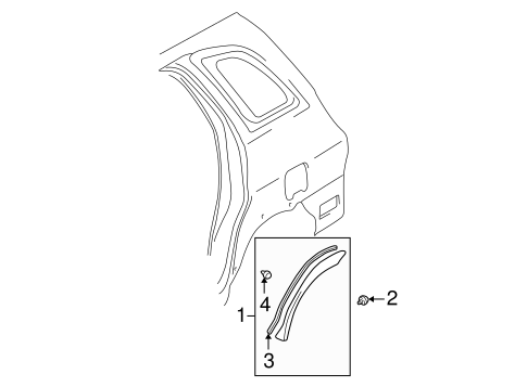 Aerio EXTERIOR TRIM - QUARTER PANEL