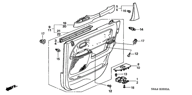 INTERIOR / BUMPER/REAR DOOR LINING for 2005 Honda CR-V #1