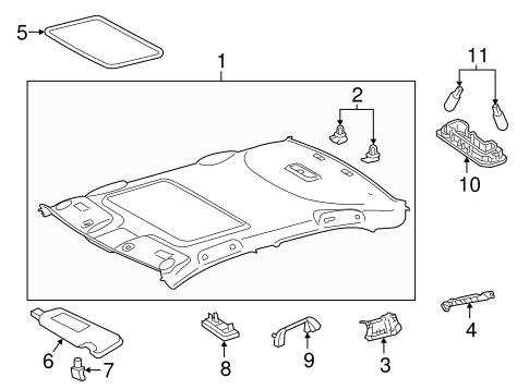 Camry INTERIOR TRIM - ROOF