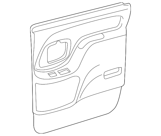 15706259 Деталь REAR DOOR TRIM, LEFT