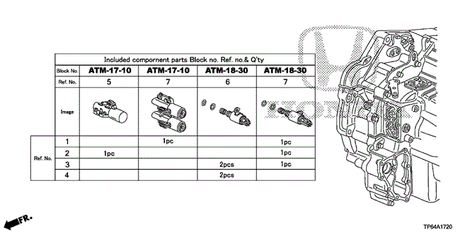 TRANSMISSION - AUTOMATIC/AT SOLENOID VALVE SET (L4) for 2013 Honda CROSSTOUR #1