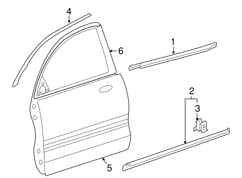 Optima EXTERIOR TRIM - FRONT DOOR