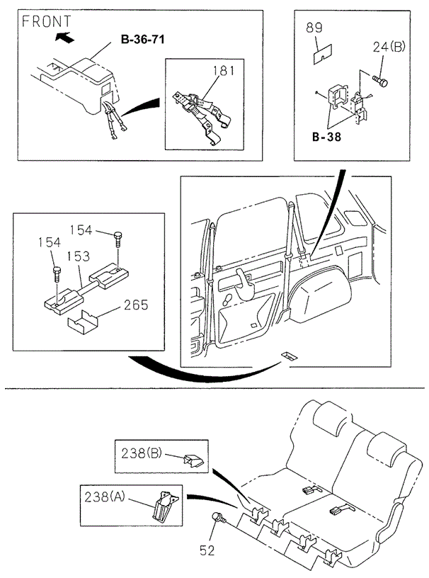 INTERIOR / BUMPER/REAR SEAT (STRIKER) for 1998 Acura SLX #1