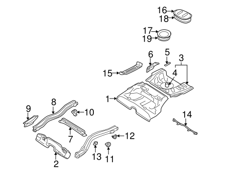 Impreza REAR FLOOR & RAILS
