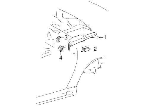 SLK320 INTERIOR TRIM - QUARTER PANELS