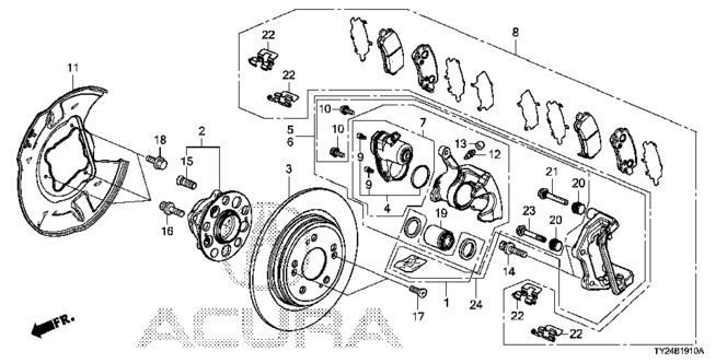 CHASSIS/REAR BRAKE for 2014 Acura RLX #1