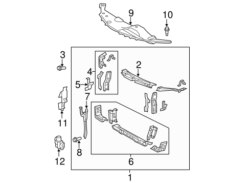 Camry RADIATOR SUPPORT 2