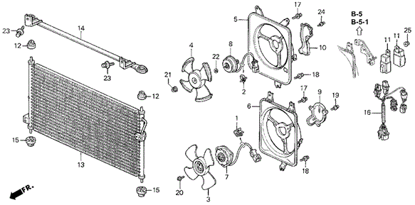 BODY / AIR CONDITIONING/A/C AIR CONDITIONER (CONDENSER) for 1996 Honda ACCORD SEDAN #1