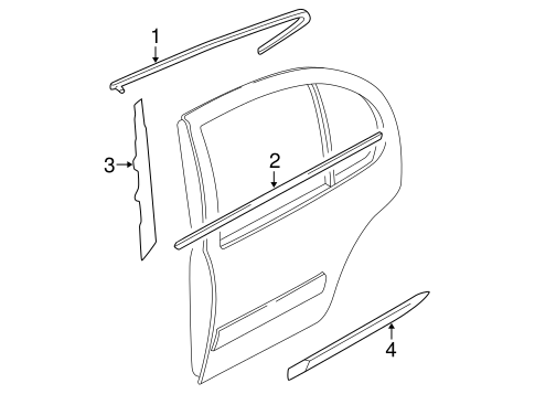 Maxima EXTERIOR TRIM - REAR DOOR