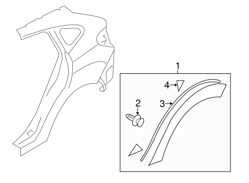 XV Crosstrek EXTERIOR TRIM - QUARTER PANEL
