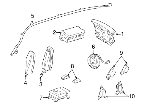 LS430 AIR BAG COMPONENTS
