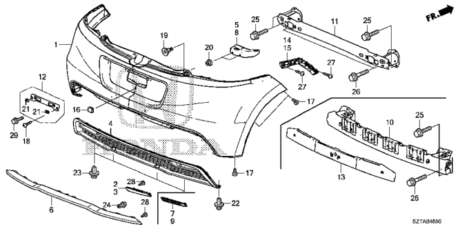 CR-Z REAR BUMPER (1)