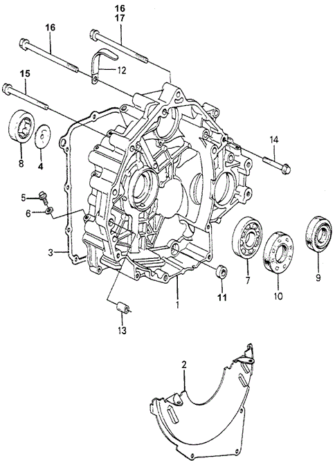 TRANSMISSION - HONDAMATIC/HMT TORQUE CONVERTER HOUSING (2) for 1981 Honda ACCORD HATCHBACK #1