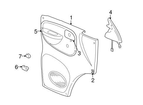 Ram 1500 Van INTERIOR TRIM - DOOR