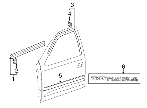 Tundra EXTERIOR TRIM - FRONT DOOR