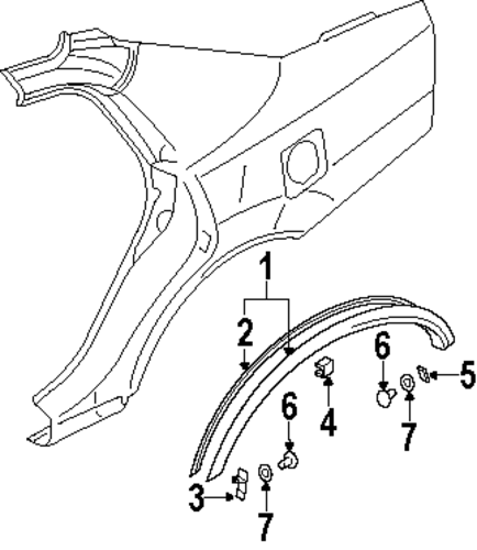 Diamante EXTERIOR TRIM - QUARTER PANEL