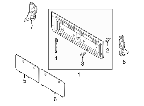 LX570 INTERIOR TRIM - TAIL GATE