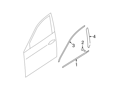 Impreza EXTERIOR TRIM - FRONT DOOR