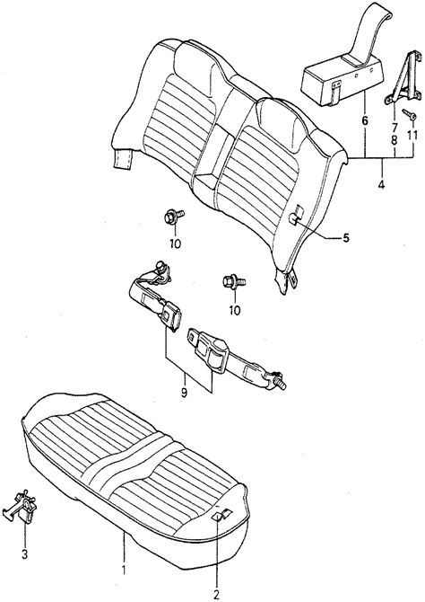 INTERIOR / BUMPER/REAR SEAT - SEAT BELT (2) for 1979 Honda ACCORD SEDAN #1