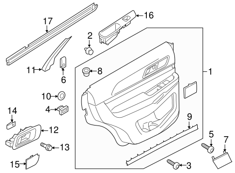 Explorer INTERIOR TRIM - REAR DOOR