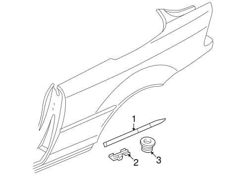 330Ci EXTERIOR TRIM - QUARTER PANEL