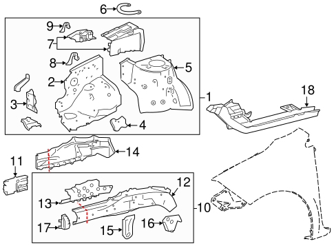 Corolla STRUCTURAL COMPONENTS & RAILS
