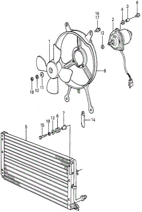 BODY / AIR CONDITIONING/A/C AIR CONDITIONER (CONDENSER) for 1980 Honda ACCORD HATCHBACK #1