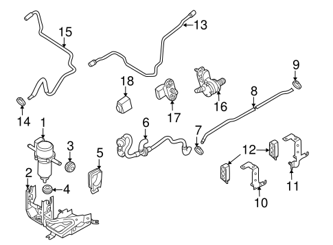 R8 MASTER CYLINDER - COMPONENTS ON DASH PANEL 2