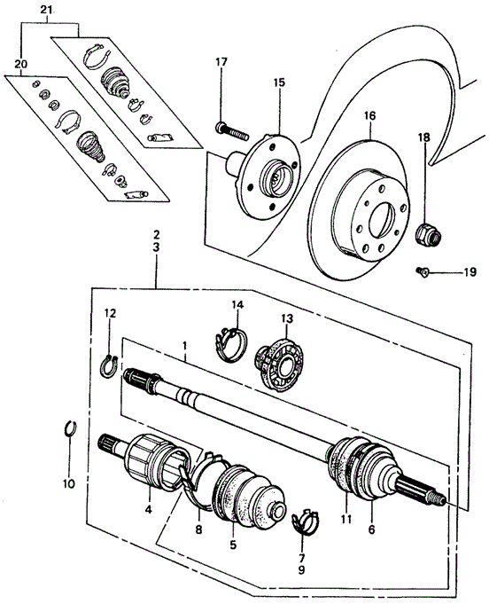 CHASSIS/DRIVESHAFT - FRONT BRAKE DISK for 1983 Honda CIVIC HATCHBACK #1