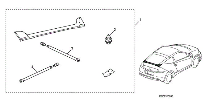 ACCESSORIES/SPOILER, TAILGATE for 2012 Honda CR-Z #1
