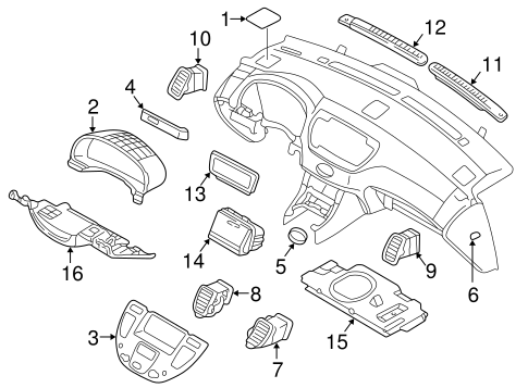 Q45 INSTRUMENT PANEL COMPONENTS