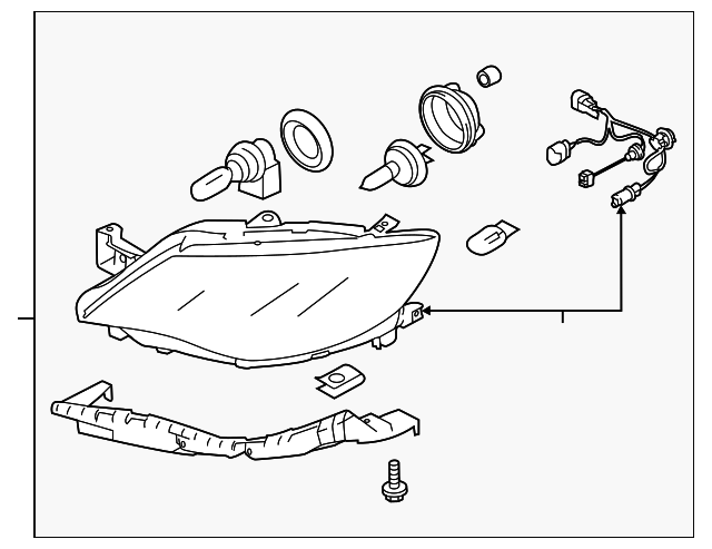 84001FG070 Деталь HEADLAMP ASSY, LEFT