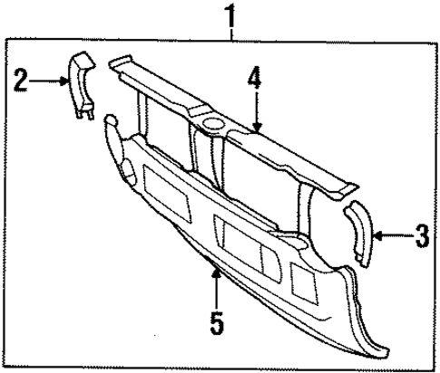 Cabriolet RADIATOR SUPPORT & DEFLECTORS