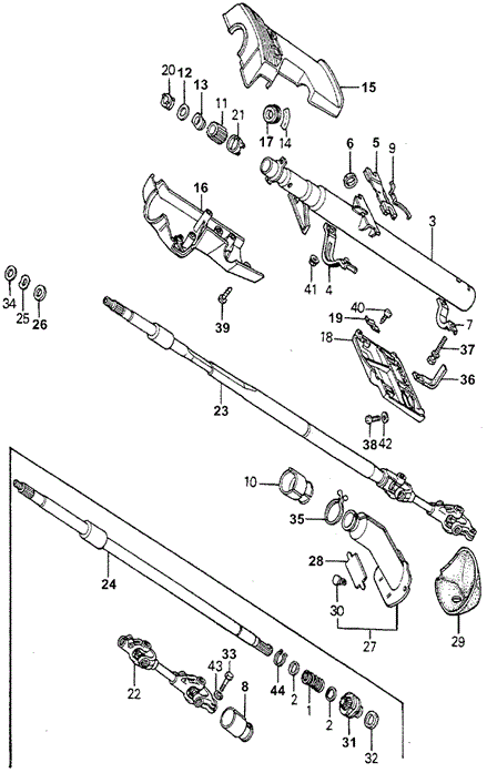 CHASSIS/STEERING COLUMN LOCK SET for 1979 Honda ACCORD HATCHBACK #1