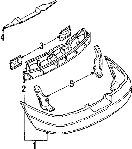 Escort BUMPER & COMPONENTS - REAR